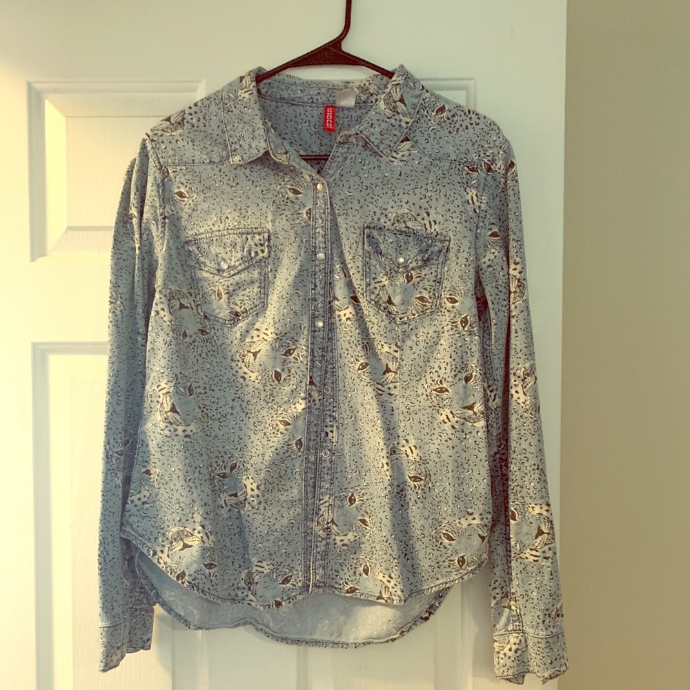 H&M divided button shirt size 12 gently worn
